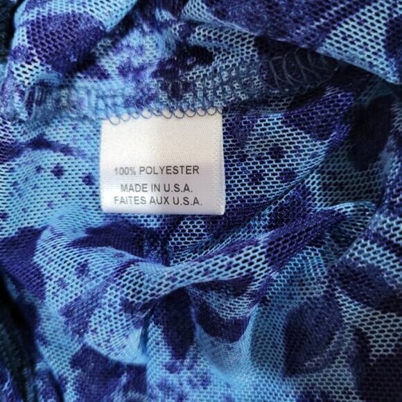 Misa Los Angeles Ava Blue Dress in Goa Floral Mesh - Size‎ Large - Picture 7 of 10